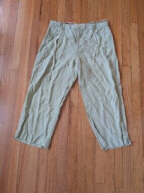Linden Light Sage Drawstring Linen Chinos